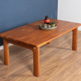 Retro Danish Solid Teak 1960s Coffee Table