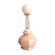 Table lamp pink opal, glass and brass