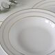 Set of 4 hollow plates, opaque porcelain, vintage French