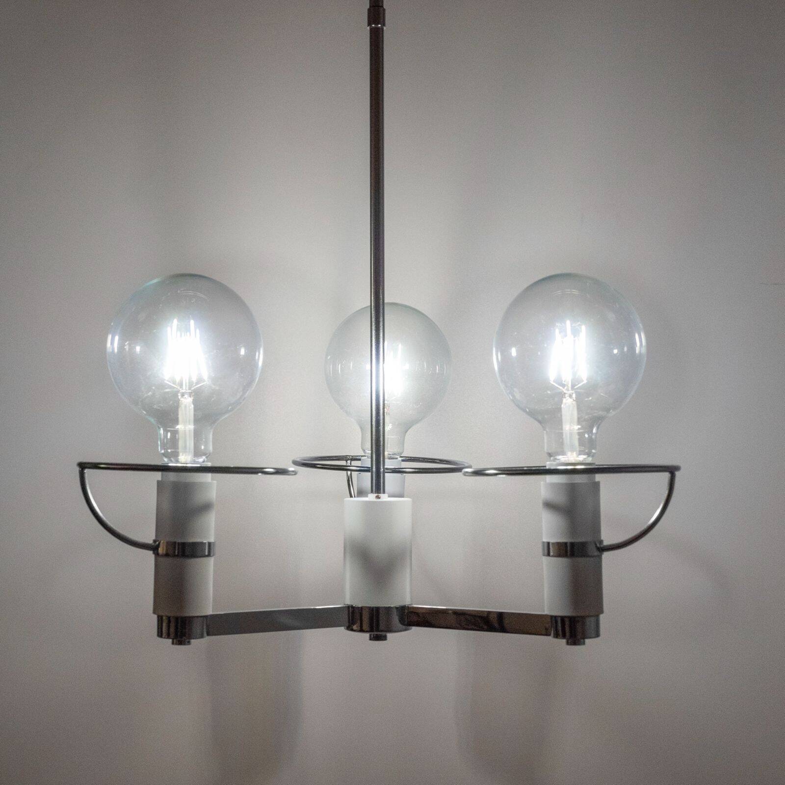 Lustre chromé Space Age, Italie, années 1970