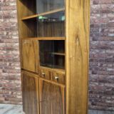Renovated walnut bookcase, Poland 1958r.