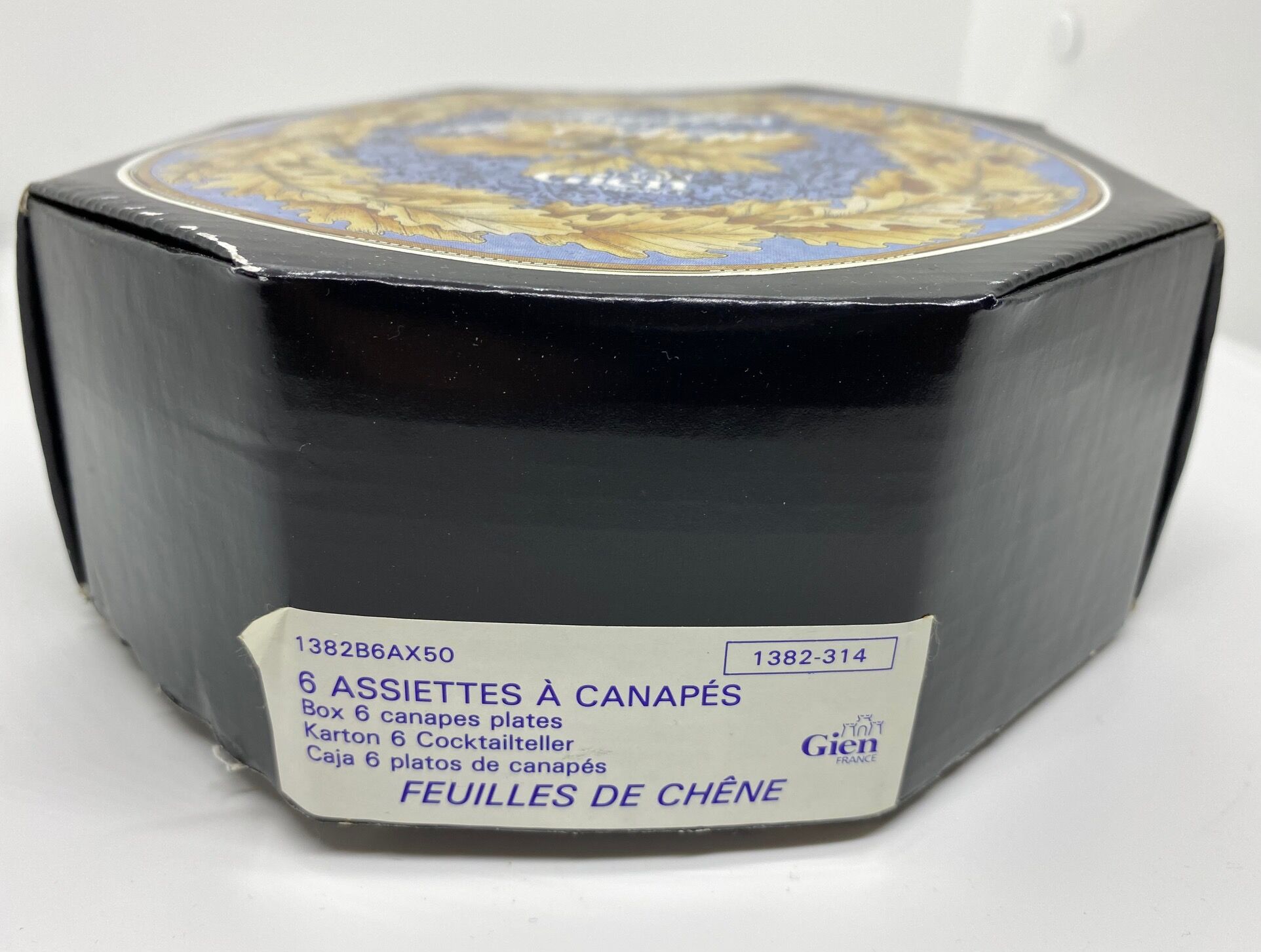 6 sofa plates, Oak leaves, Gien