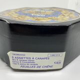 6 sofa plates, Oak leaves, Gien