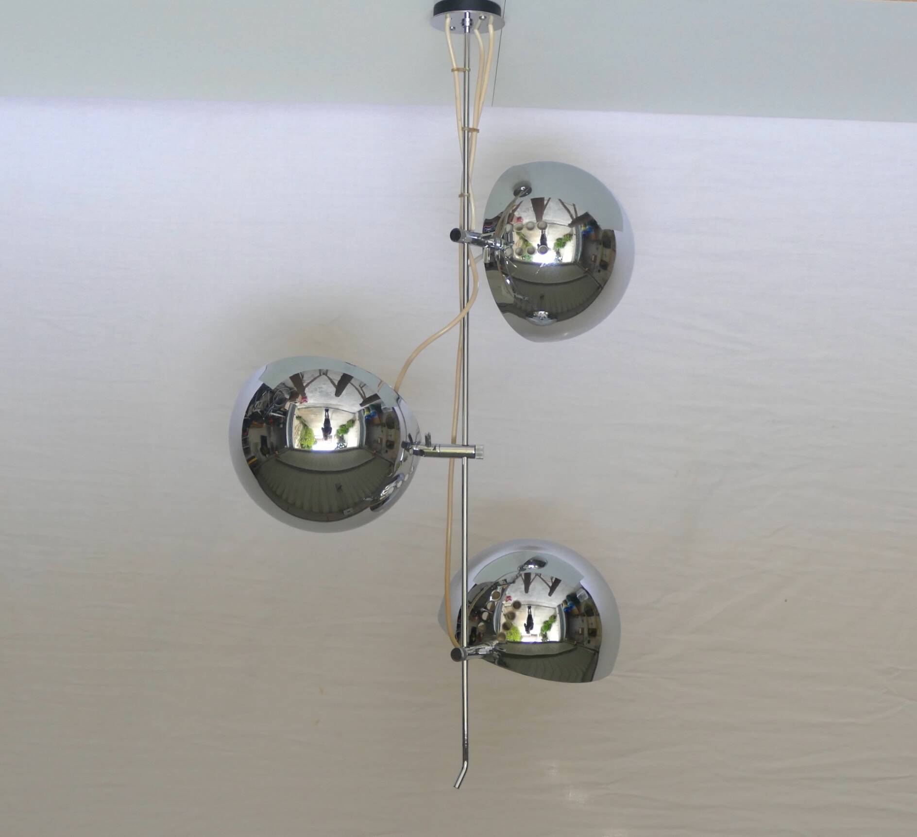 Rare A25 Alain Richard pendant light, Disderot edition, 1960