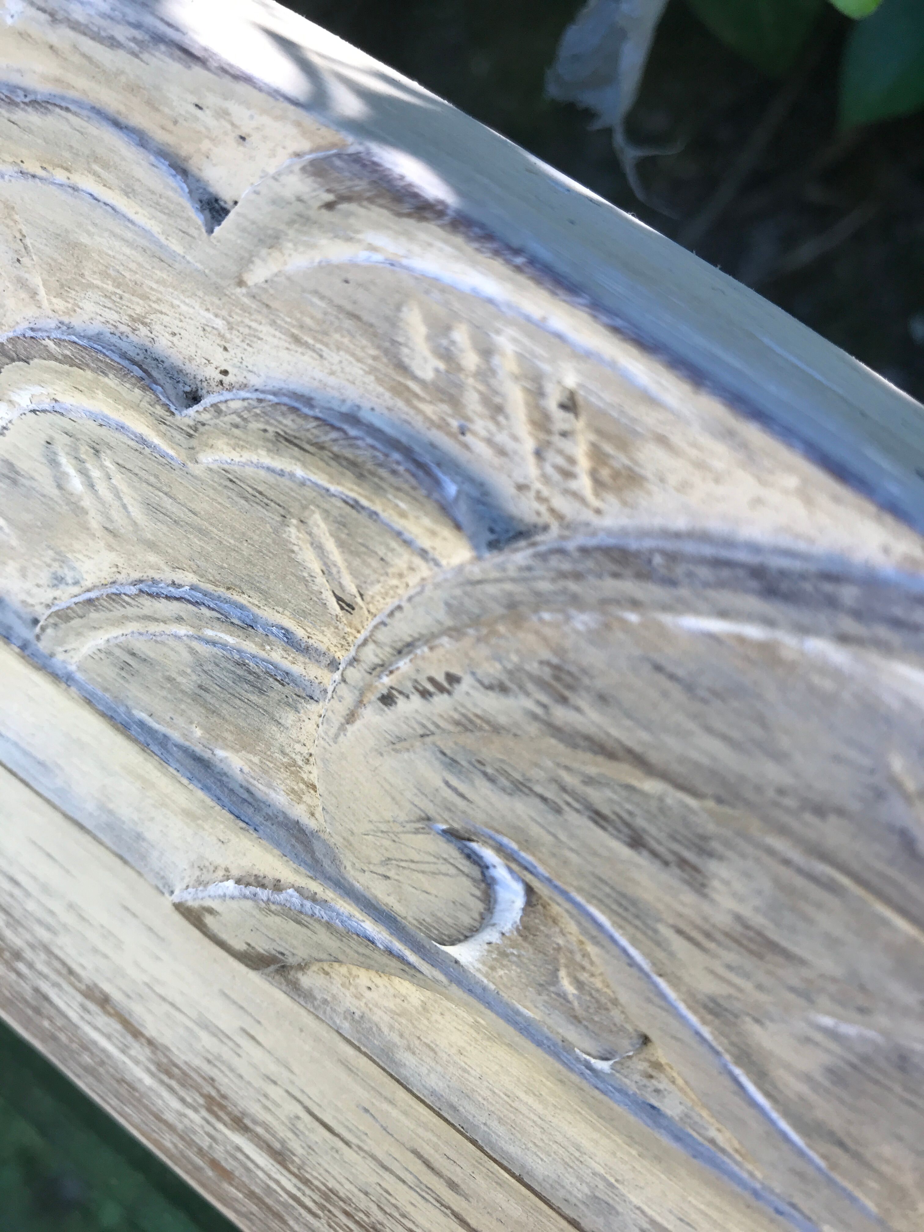 Old white mirror patinated 90x119cm