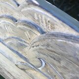 Old white mirror patinated 90x119cm