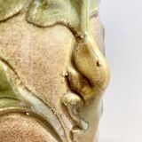 Large Art Nouveau Barbotine vase from Saint-Amand