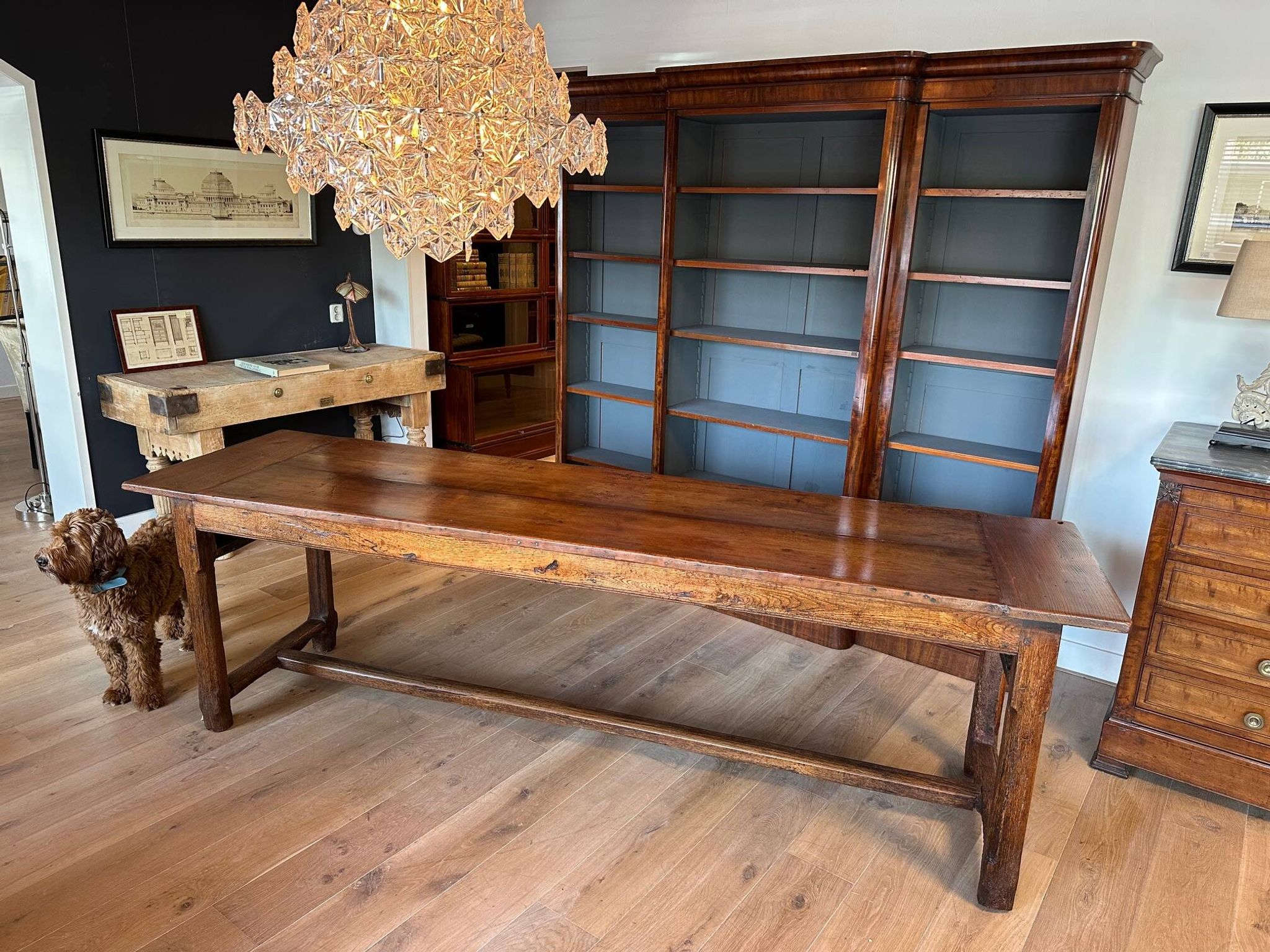 Grande table de ferme antique