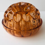 Pique flowers color copper vintage