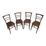 Lot de 4 chaises bistrot assises décorées