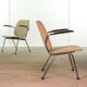 Gispen armchairs by Martin de Wit on Chrome Steel Frame w. Bakelite Armrest