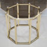 Brass  Italian coffee table by Romeo Rega, 1970s