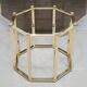 Brass  Italian coffee table by Romeo Rega, 1970s