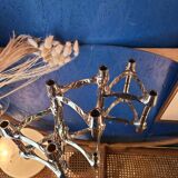 Fritz Nagel & Stoff vintage design 60's 70's chrome candle holders (3 pieces)