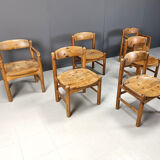 Copy of Rainer Daumiller pine wood dining chairs for Hirthals Savvaerk set of 6