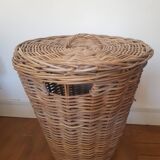 Panier à linge en rotin