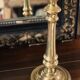 Large brass torch candle holder
