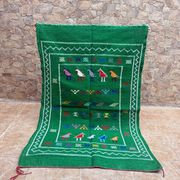 Handwoven Berber Kilim rug: Small Moroccan tribal accent rug