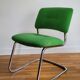 Vintage chair in wool and chromed metal