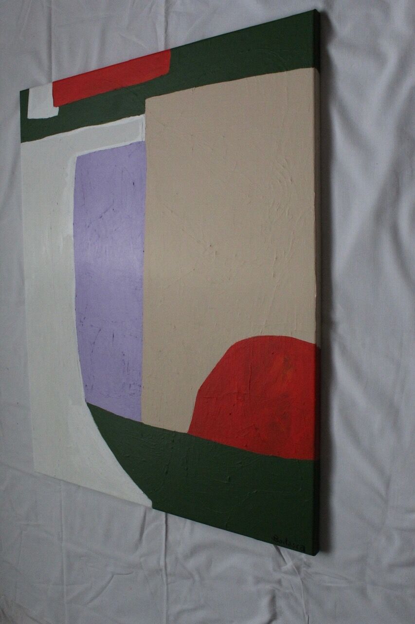 Acrylic painting on stretched canvas