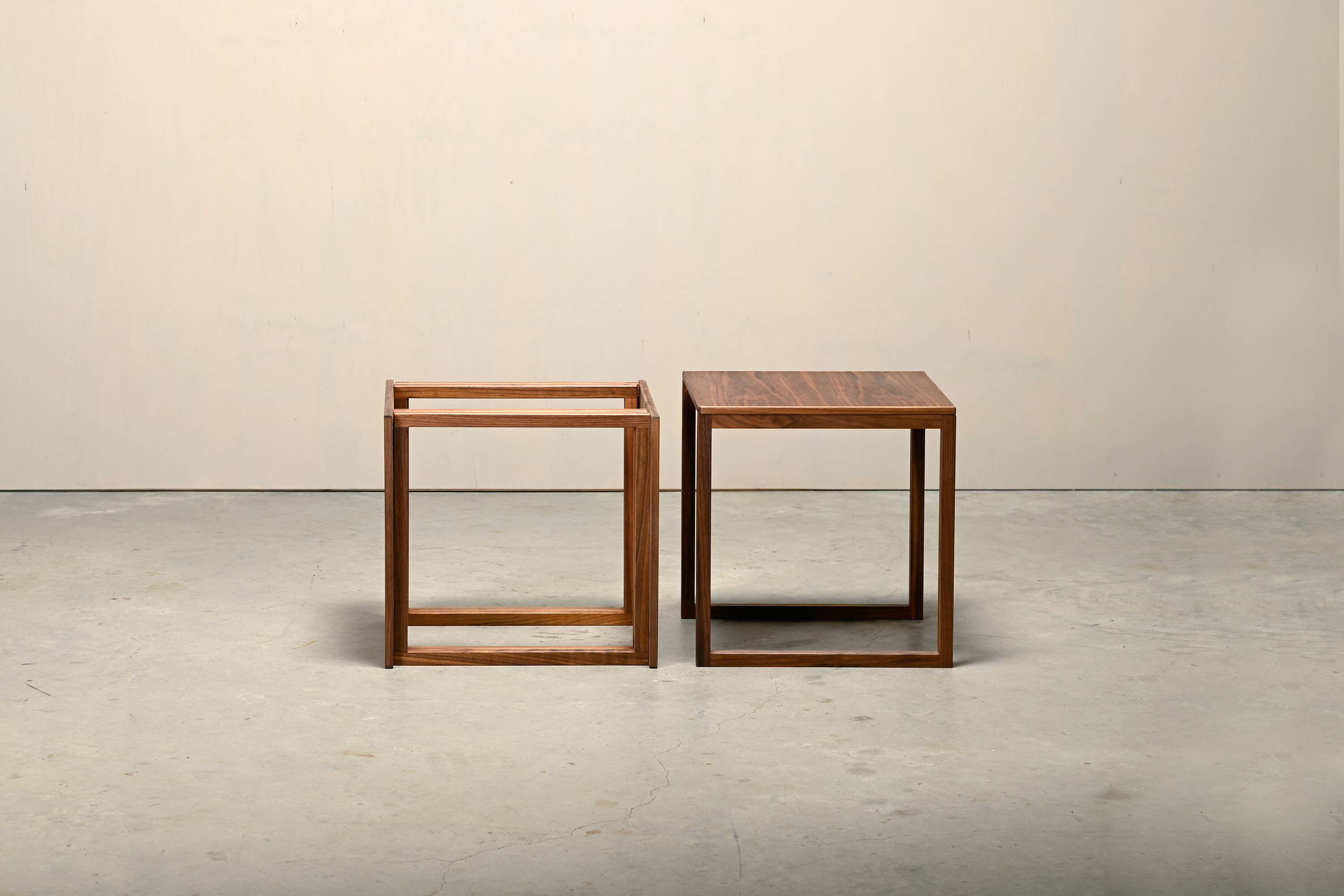 Kai Kristiansen Cube No. 33 Interlocking Nesting Tables in Walnut, Denmark