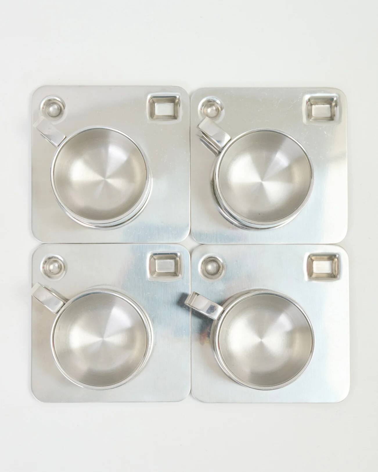 4 tasses à café et sous-tasses, style Guido Bergna, années 1960