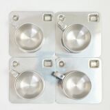 4 tasses à café et sous-tasses, style Guido Bergna, années 1960