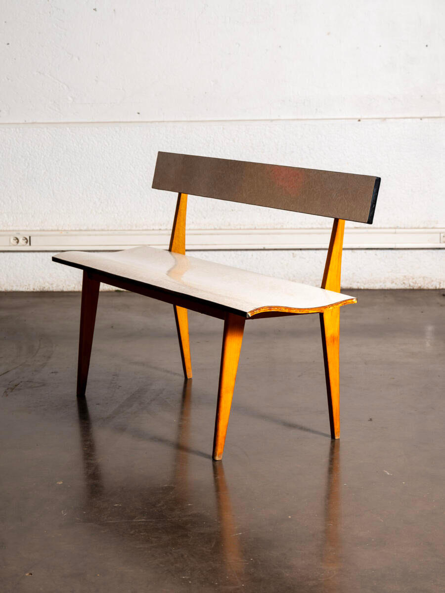 Wood and formica bench
