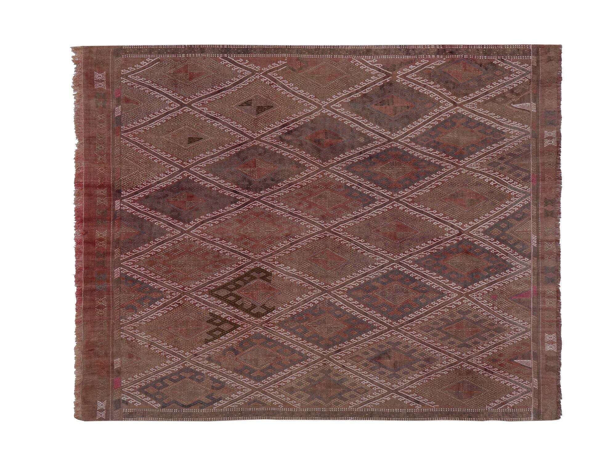 Vintage Turkish kilim handwoven 174x230 cm