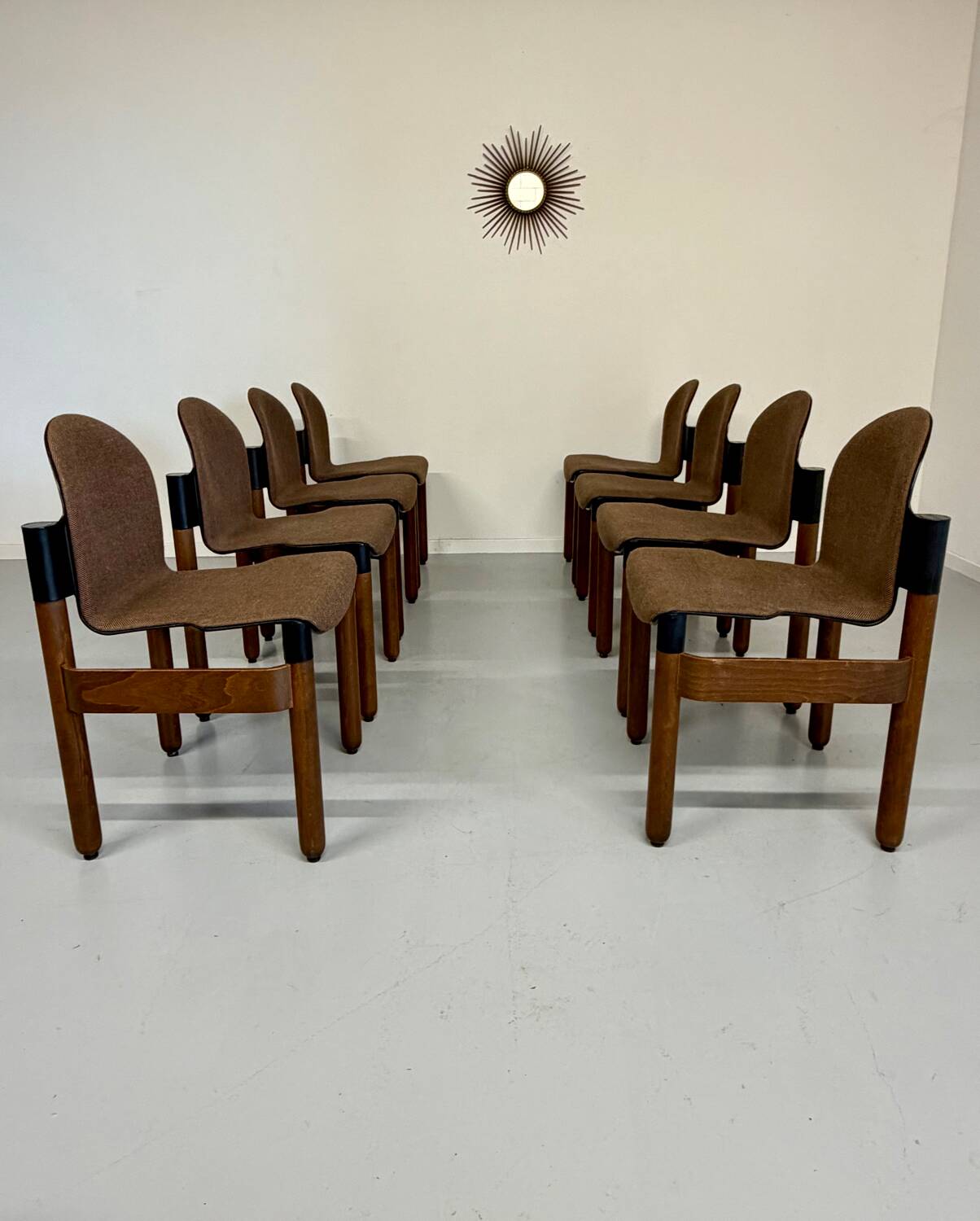 Set of 8 postmodern THONET FLEX chairs designed by Gerd Lange, vintage 80s.
