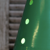Lampe industrielle hangar abat jour en aluminium vert