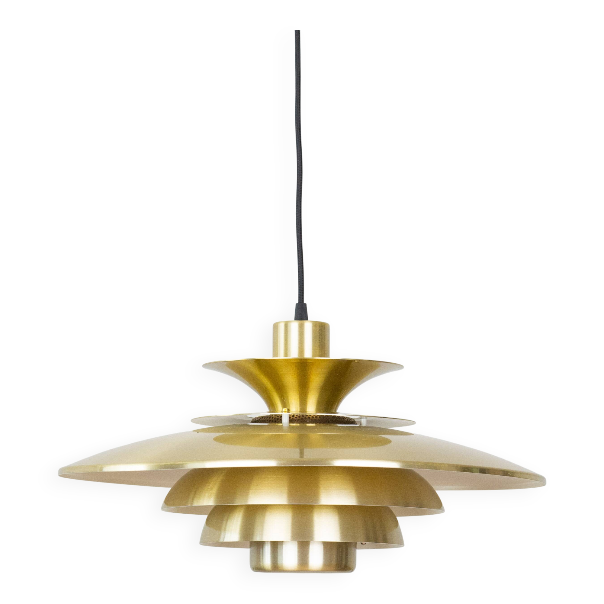 Danish vintage pendant lamp Verona by Kurt Wiborg, Jeka, 1980s
