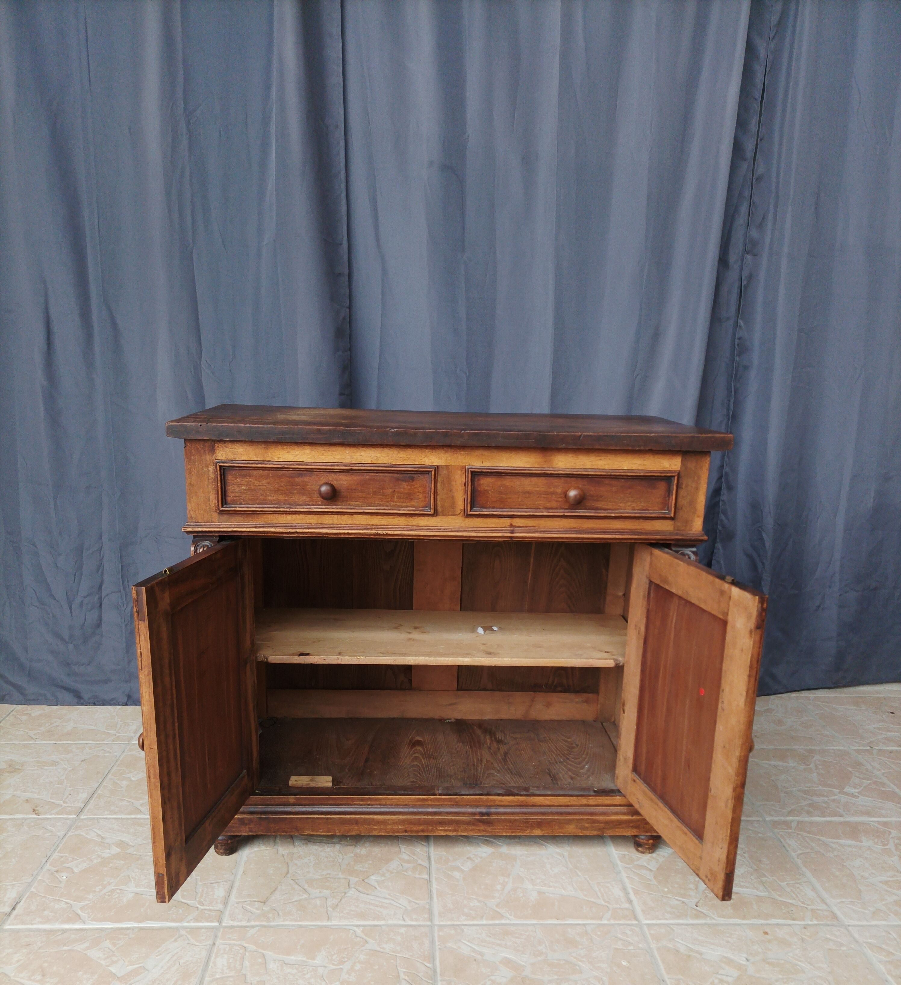 Low walnut sideboard