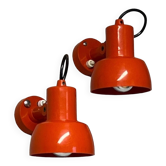 Appliques Space Age Orange Made in Italy, années 70