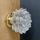 Vintage globe wall or ceiling light in molded glass in the shape of a flower