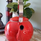 Enameled teapot