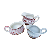 Collection of 3 milk jars in faience