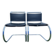 Pair of MR 10 chairs with Mies Van der Rohe laces, Knoll International