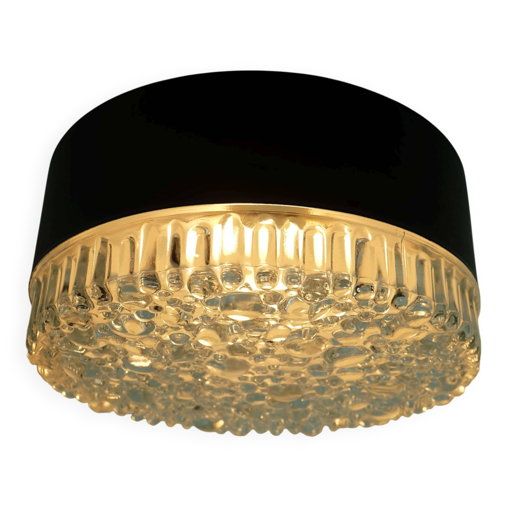 No.2 of 2- staff ceiling lamp or wall lamp model a 226 bubble glass 60s 70s