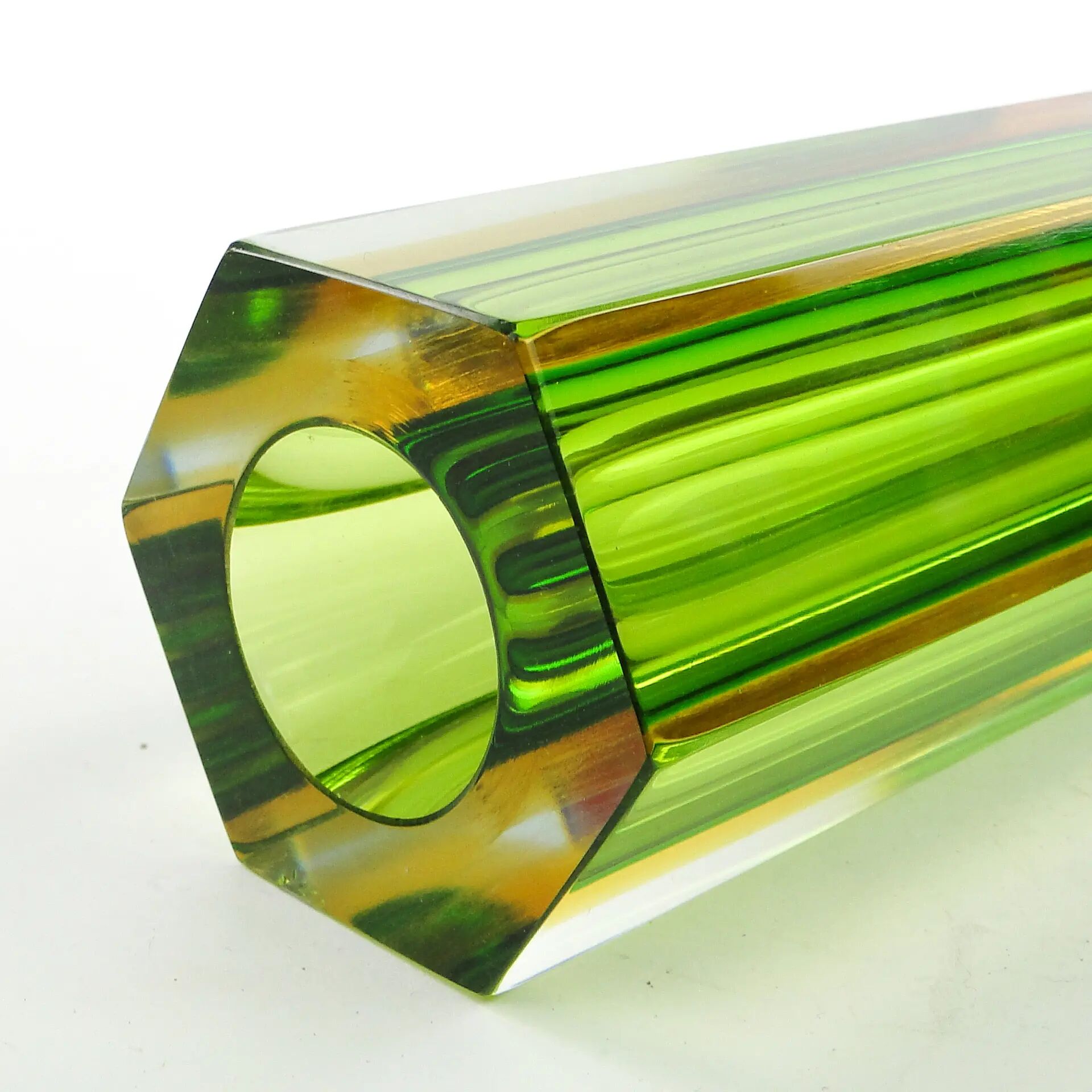 Sommerso vase, Murano glass, designed by F. Poli, Italy, 1950s