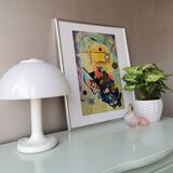 White table lamp mushroom 1970s space age