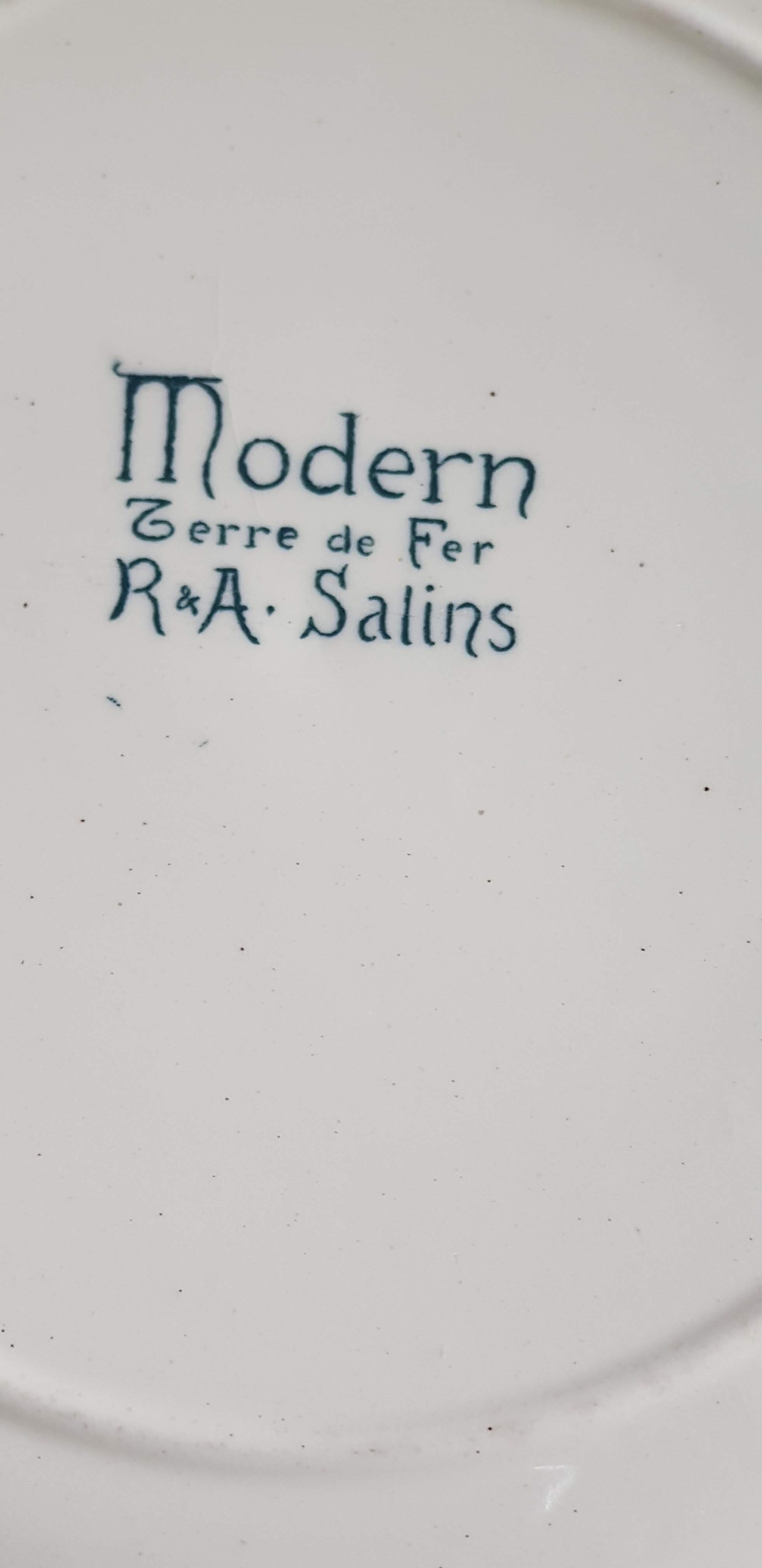 Ens. of 6 flat plates Model "Modern" Iron Earth R&A Salins