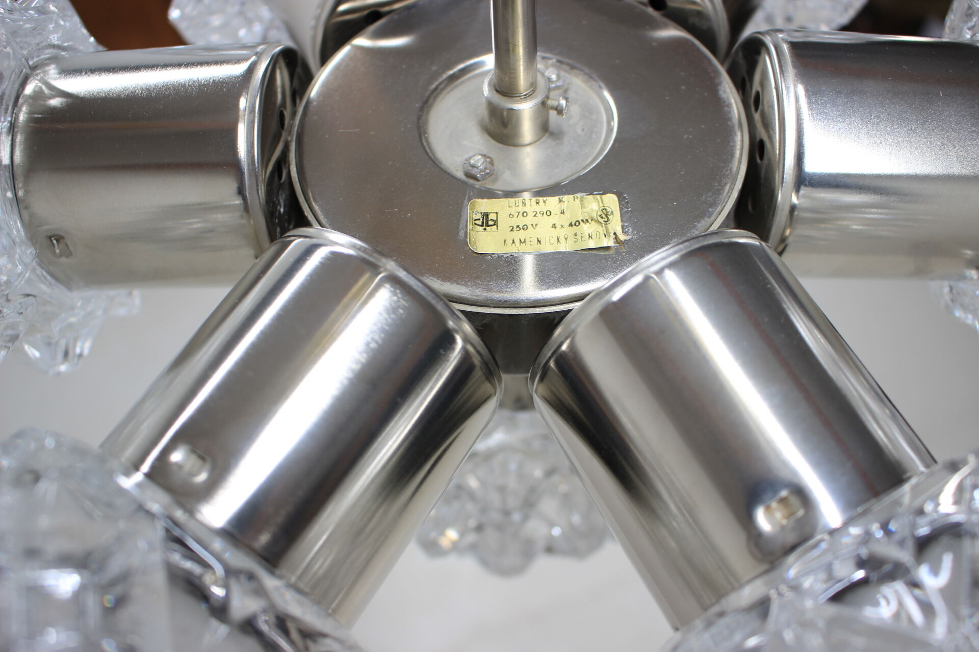 Retro glass pendant by Kamenický Šenov, 1960´s.