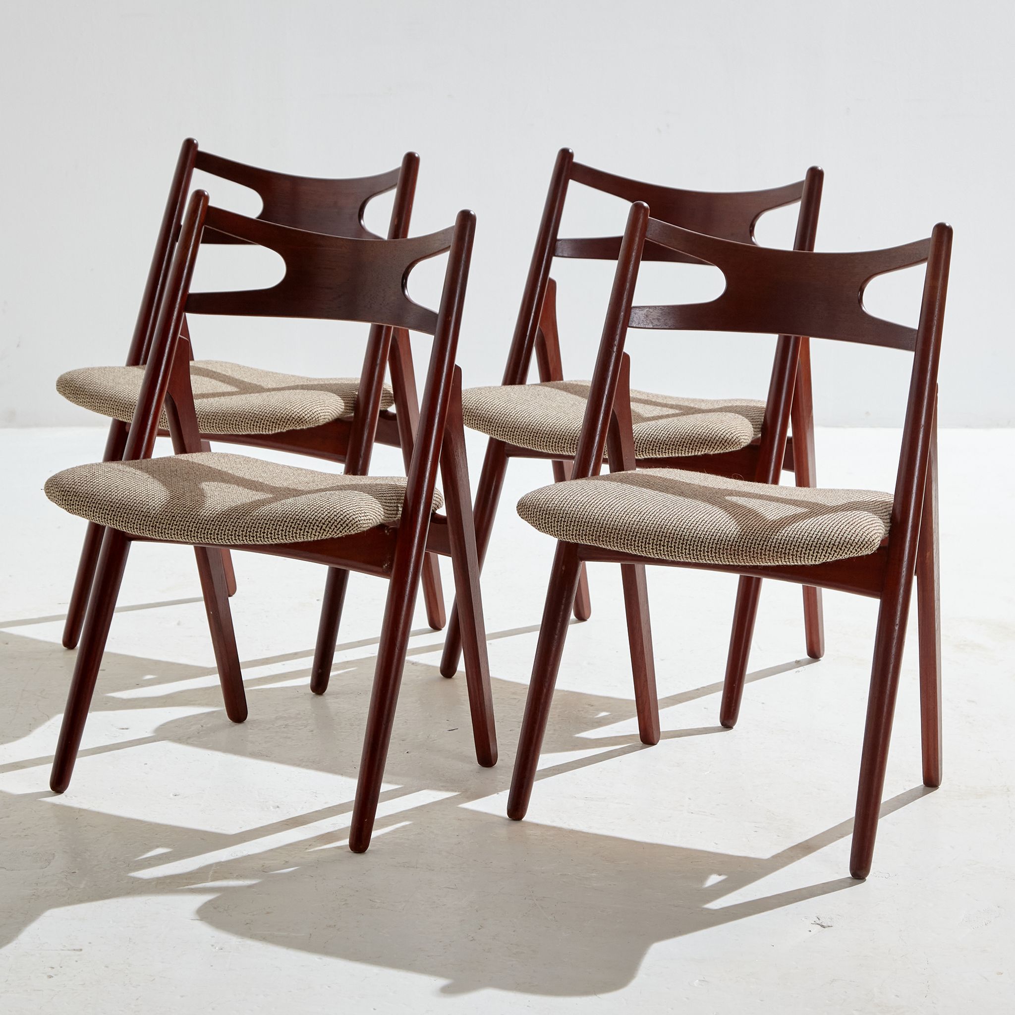 Model CH29P Sawbuck teak dining chairs by Hans J. Wegner for Carl Hansen & Søn, Set of 4