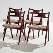Model CH29P Sawbuck teak dining chairs by Hans J. Wegner for Carl Hansen & Søn, Set of 4