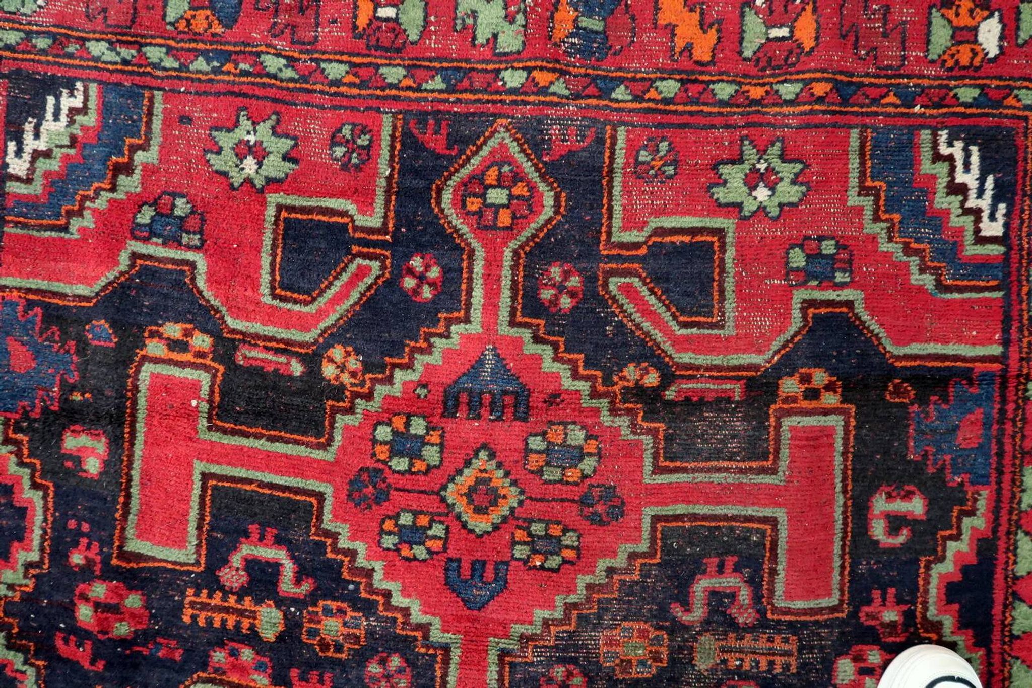 Tapis persan Hamadan antique des années 1930 160 cm x 241 cm