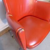 Faux leather office armchair