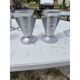 Set of aluminium vases from the 1930s.