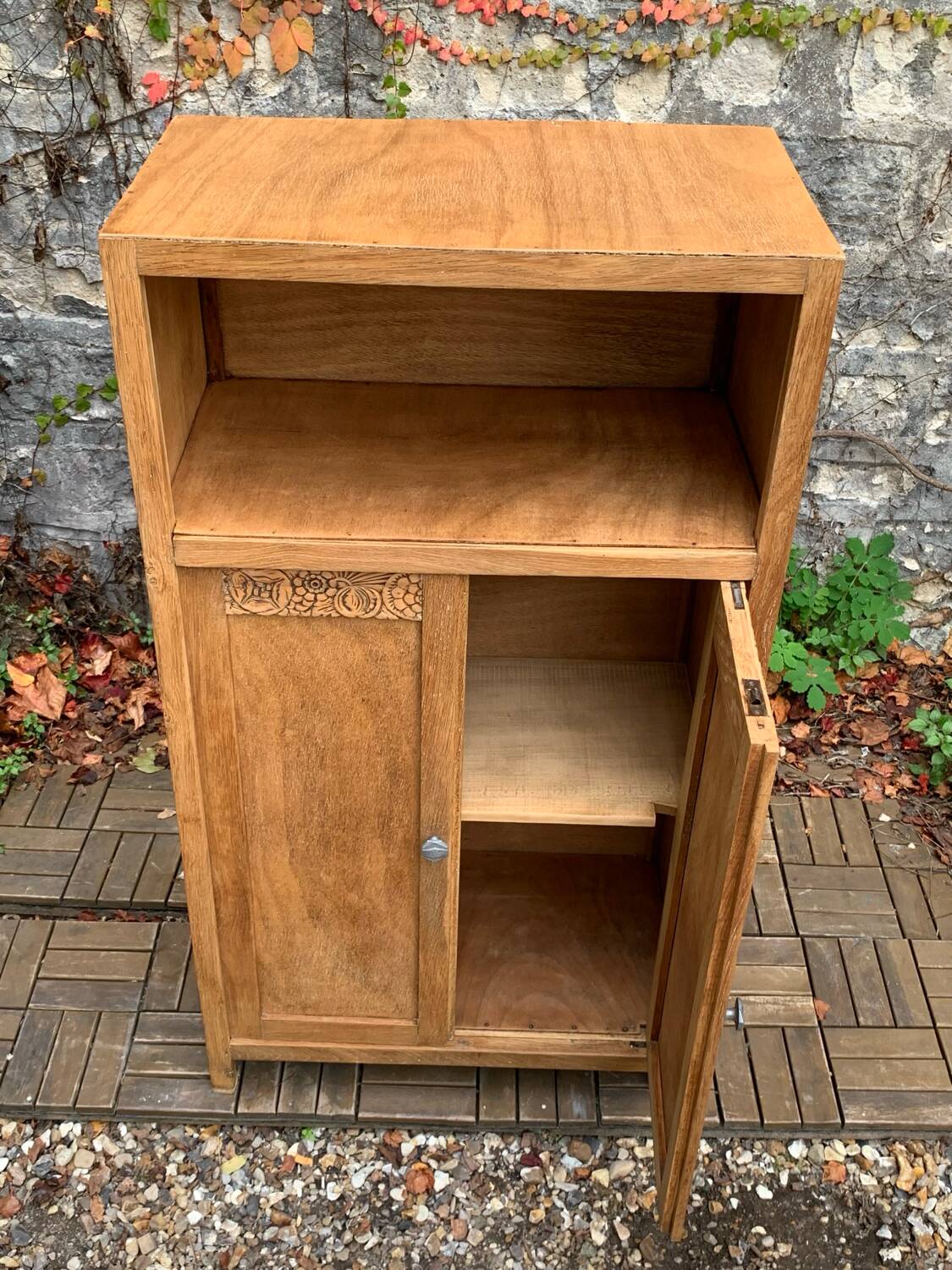 Buffet parisien art déco bois brut 1930