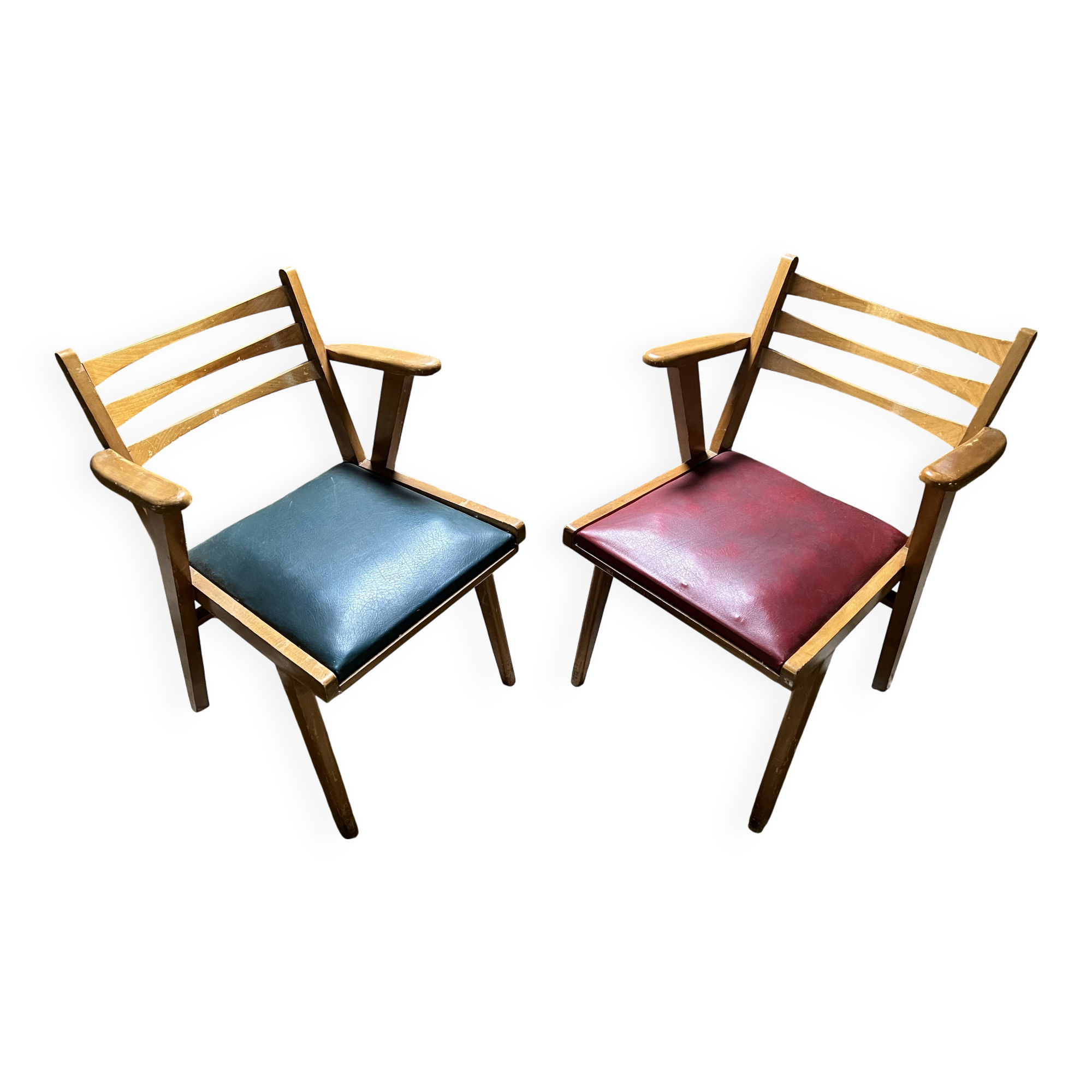 Pair of vintage modernist armchairs from the 50s